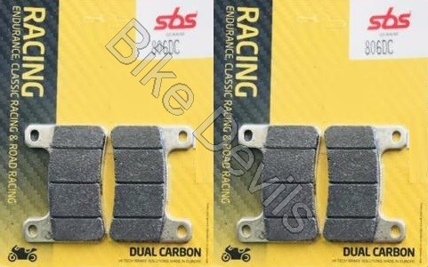 SBS Front Race Brake Pads for Suzuki GSXR 1000 GSXR1000 2004-2011 Dual Carbon