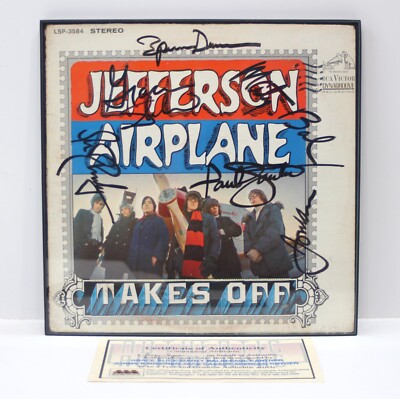 Jefferson Airplane Takes Off 1966 COMPLETE BAND (5) Signed