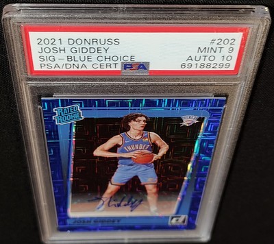PSA 9/10 RC AUTO /49 JOSH GIDDEY RATED ROOKIE BLUE ?COLOR MATCH 