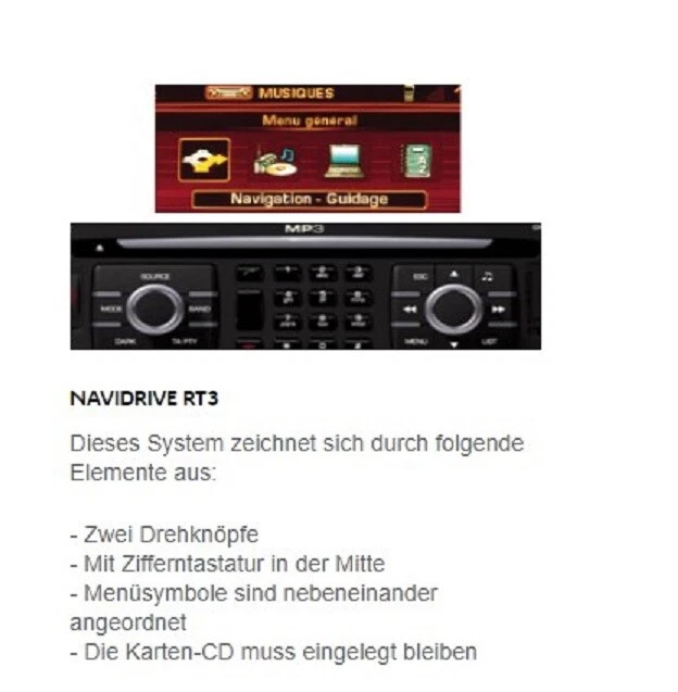 CD Navigation RT3 SPANIEN ESPAÑA PORTUGAL 2015/2016 PEUGEOT CITROEN RT3 - Bild 2 von 3