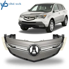 For 2007 2008 2009 Acura MDX Chrome Grille Front Upper Bumper Grill Assembly
