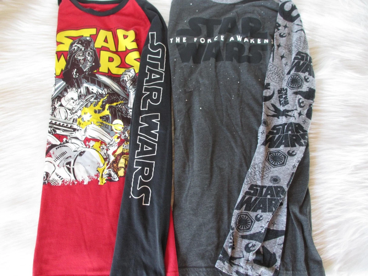 Lot of 2 Mens Large Star Wars Long Sleeve Shirts Tees Officially Licensed