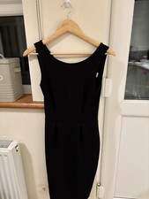 Closet London size 8 black sleeveless work dress with gold zip