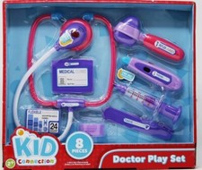 Kid Connection Doctor Play Set with Stethoscope, Multiple Colors, 8 Pieces, NEW 