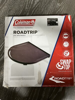 Coleman RoadTrip Swaptop Cast Iron Griddle Stove Grill Accessories Travel BBQ