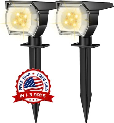 Luces solares para exteriores con encendido/apagado automático y 3 modos de ilum
