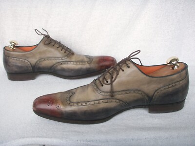 Lederschuhe Santoni made in Italy Leder Schuhe