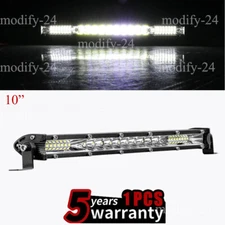 10inch LED Light Bar Spot Flood Combo fit Truck SUV ATV Jeep Offroad Driving