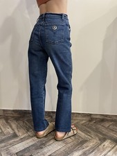 DDP 90  s Vintage Moschino Metal Peace Baggy Mom Jeans Retro Size 28