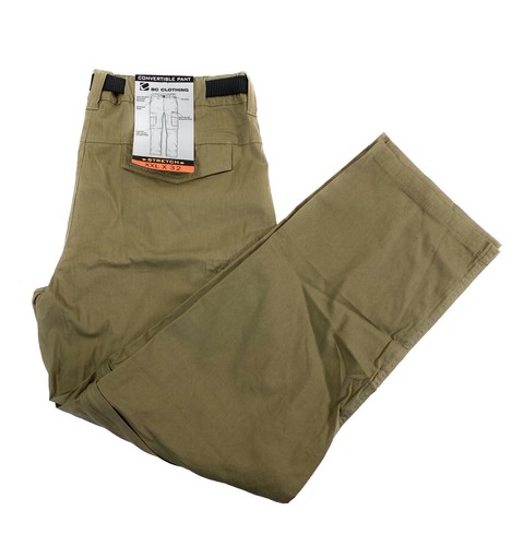 Pantalon Convertible BC Clothing – Homme – Vert – Taille L – Cargo Randonnée – 32 Pouces