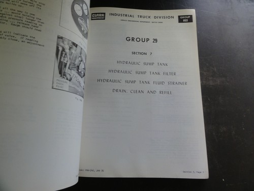 Clark Electric EC-60 EC-70 EC-80 "B" Forklift Maintenance Manual PMA-340 - Picture 6 of 8