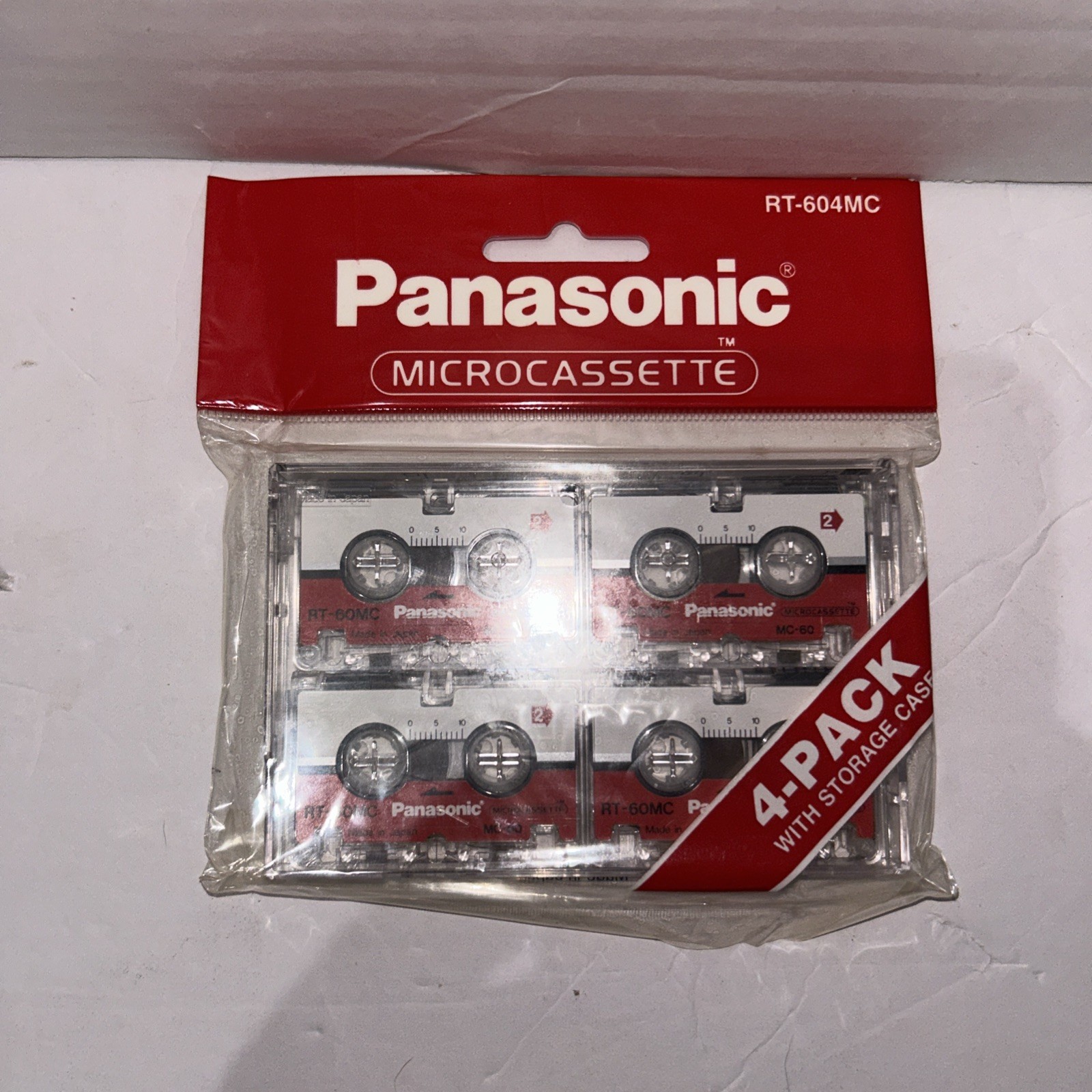 Panasonic Micro Cassette MC-60 Tapes 4-Pack New Old Stock SEALED Fast Shipping