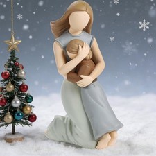 Mother Daughter Figurines Statue Sentimental Gift for Mom Resin Decoration