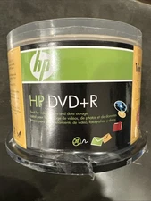 HP DVD+R 4.7GB Up to 16x 120 Min DVD Recordable Media Disc 50 Pack DVDs