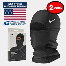 Nike Pro Therma-Fit Hyperwarm Hood Ski Mask Black SHIPS FREE SAME DAY X 2 PAIRS