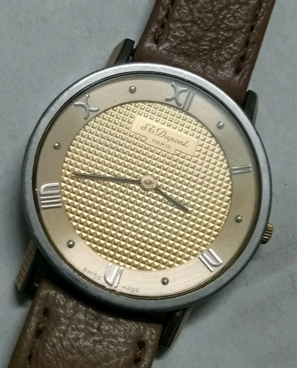 Dupont時計、ゴールド Vintage st dupont 199.11 steel/gold mens watch | eBay