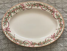 Royal Gallery Queensberry Dinner Plates Christmas 14" Oval Serving Platter