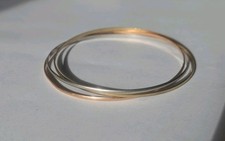 3x Armreif Tricolor Gelbgold Weißgold Rotgol...
