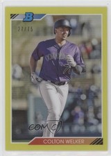 2020 Bowman Heritage Chrome Prospects Yellow Refractor 27/75 Colton Welker 0f33