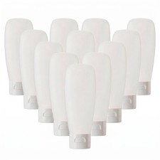 12Pcs 150ml/5oz Empty Refillable White Plastic Cosmetic Soft Tubes Containers...