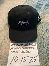 NWT Nike Air Jordan Flight Fly Unstructured Black  White Adjustable Hat Sz L/XL