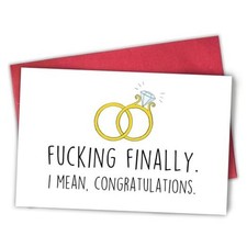 Humor Wedding Card for the Couple, Sarcastic Congrats Card for Bride  3-32