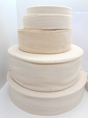Viele Größen verfügbar Fischgrät Wimpel Baumwolle Band Beige Weiß Farbe Nähen