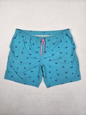 Chubbies Shorts Mens 2XL Drawstring Lined Swim Trunks Beach 7" Inseam Turquoise