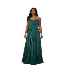 Plus Size Chic Strapless Green Gown Size 1X