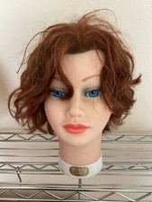Burmax Mannequin Head Cosmetology Practice Training Hair Stylist Human Hair