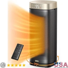 Space Heater 700-1500W Oscillating Remote Control Timer Eco Mode Safety New