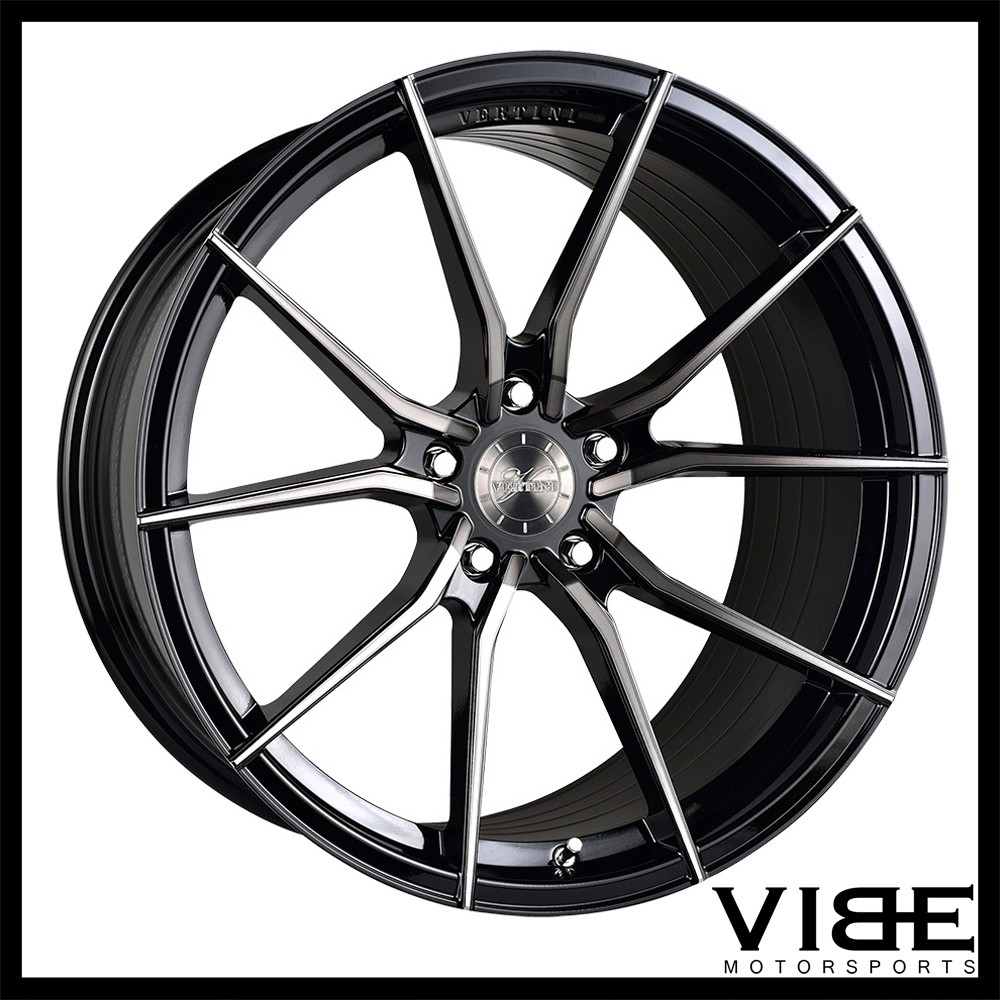 21" VERTINI RF1.2 BLACK FORGED CONCAVE WHEELS RIMS FITS MASERATI QUATTROPORTE