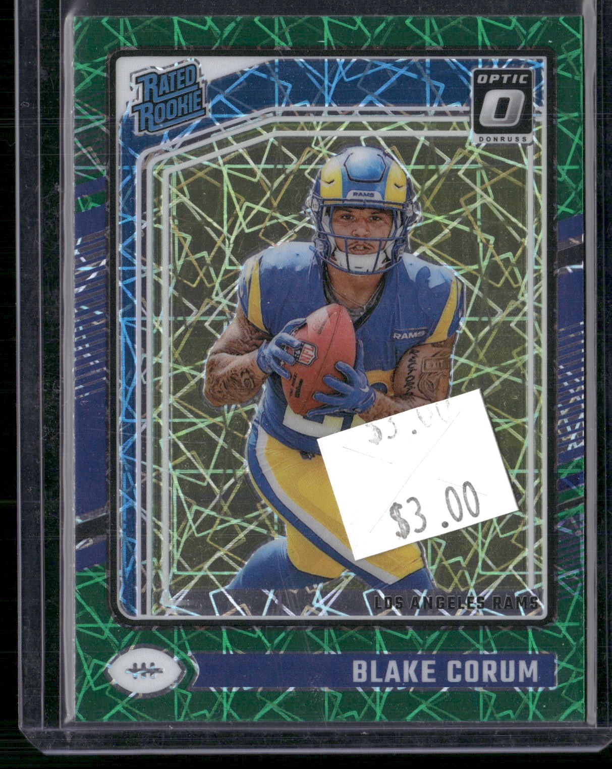 2024 Donruss Optic #208 Blake Corum Green Hyper