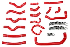 HPS Red Reinforced Silicone Heater Hose Kit For 98-02 LX470/Land Cruiser V8 J100