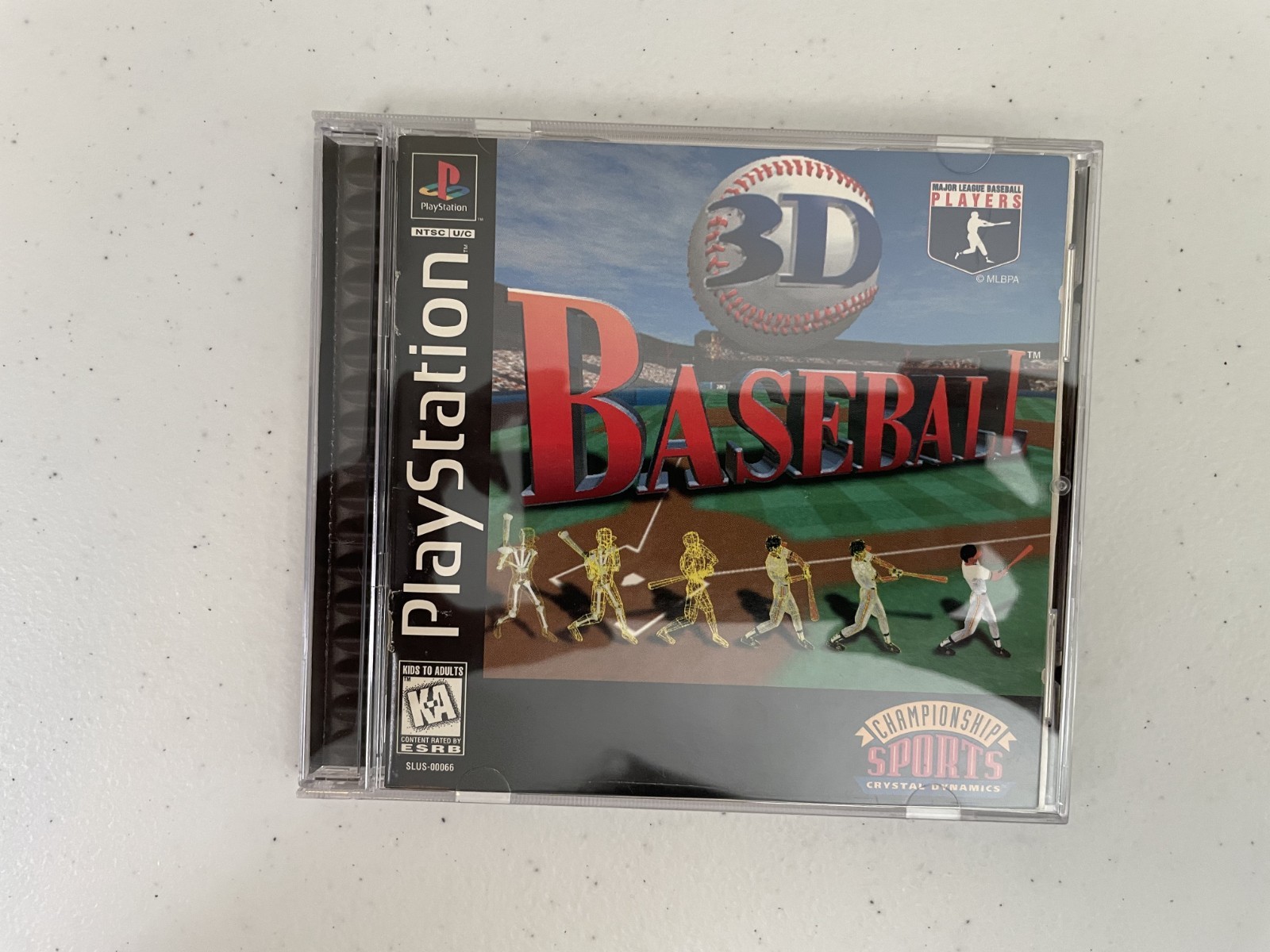 3D Baseball complete cib ps1 damaged manual (Sony PlayStation 1, 1996)