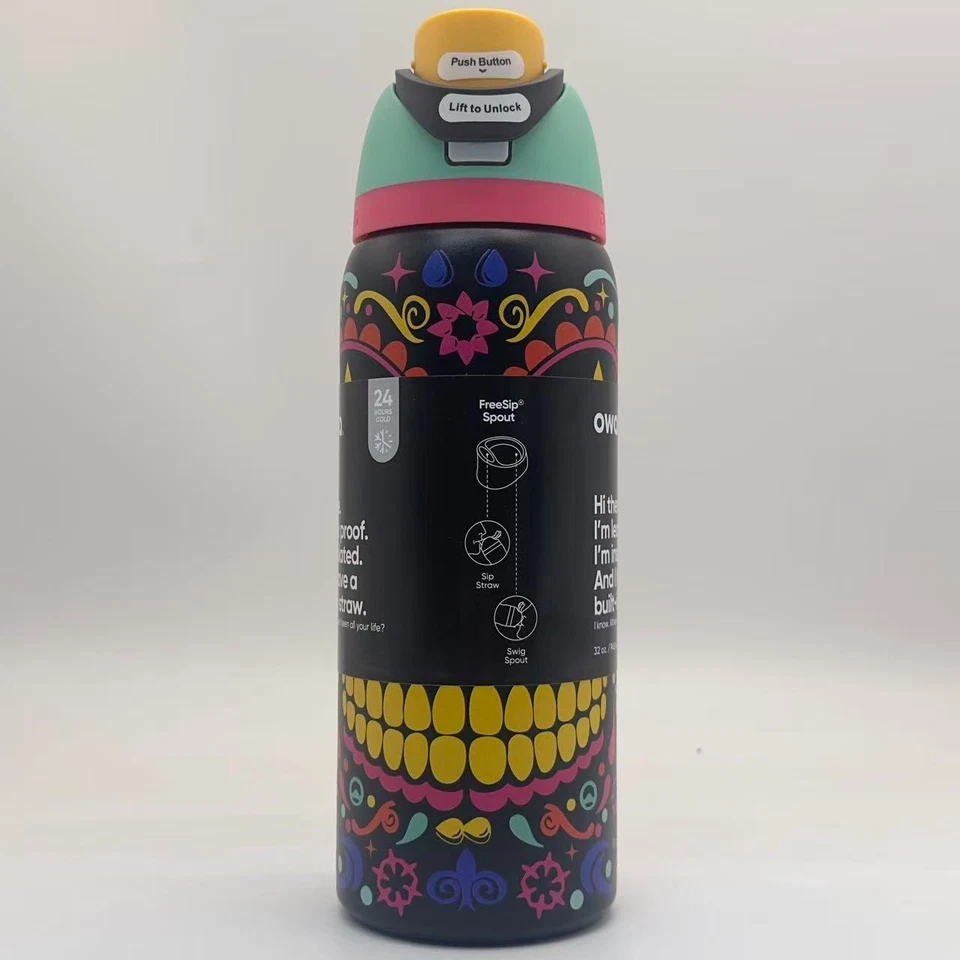 Owala FreeSip 32oz Sugar Skull Bottle – Limited Edition 2025 Gift - Image 2 of 4
