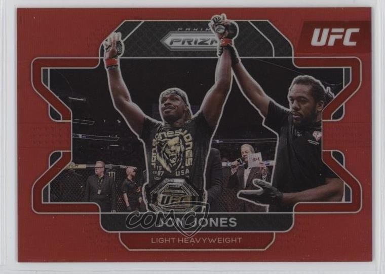 2022 Panini Prizm UFC Red Prizm 41/299 Jon Jones #4 14tz