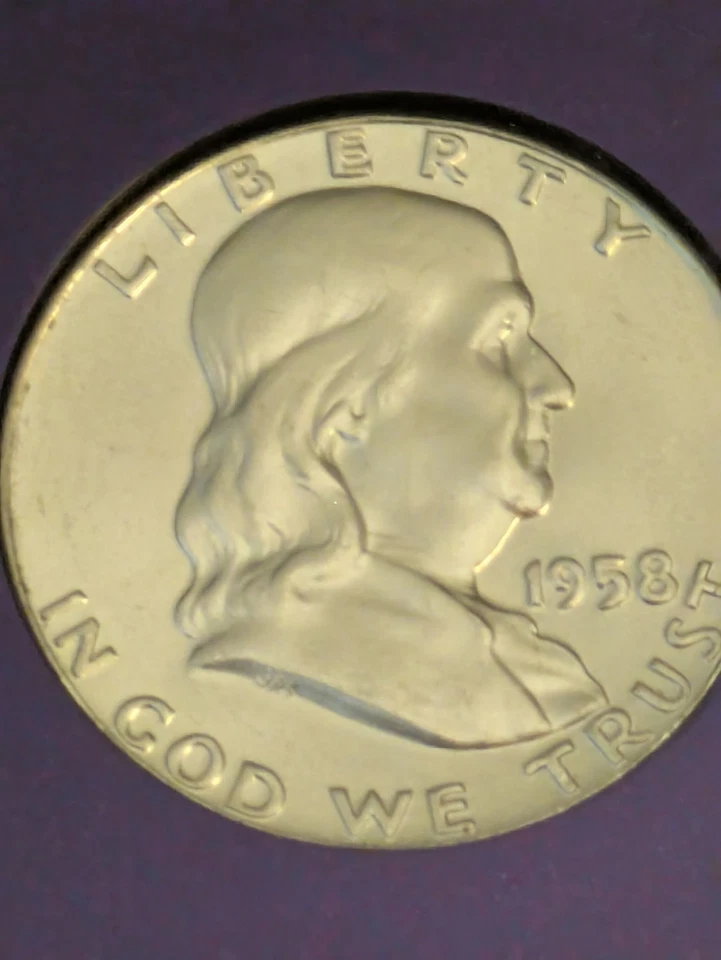 Lot of 2 : 1) 1958 T2 REV. Franklin Half $ MS63 + 1 -1947 D Lincoln 1¢ MS65 RD - Image 4 of 4