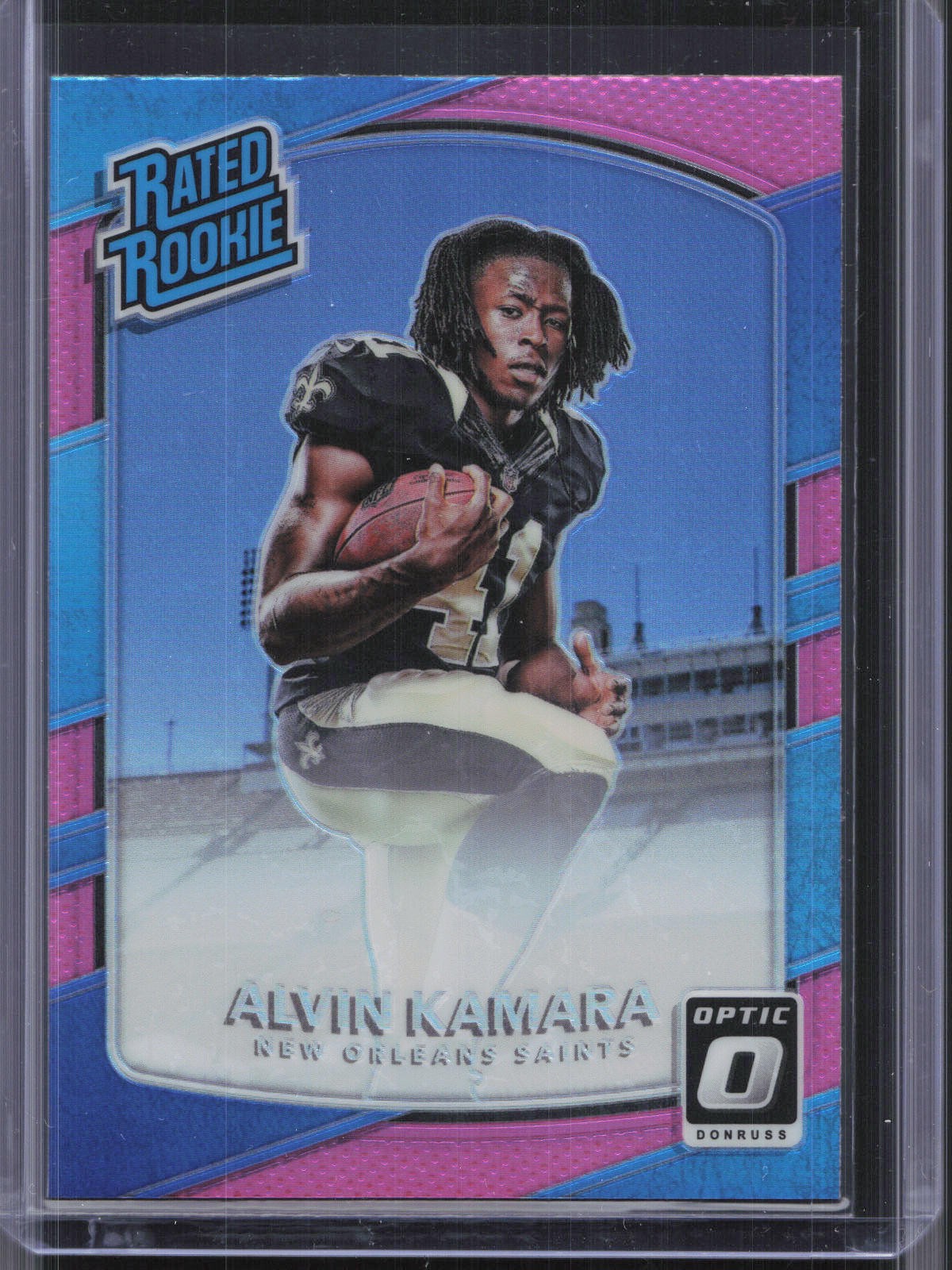 2017 Donruss Optic #199 Alvin Kamara Pink