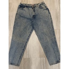 Vintage Jack Mulqueen New York Acid Wash Jeans 36 Made in USA Tapered Leg