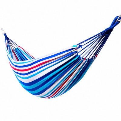 Portable Cotton Hammock Outdoor Camping Travel Double Hanging With Bag & Rope