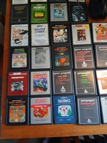 Atari 7800 ProSystem Console Lot w/ Games, Controllers, Power Cables RF NTSC-U/C