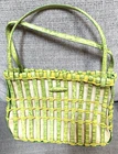 NWOT  NANCY GONZALEZ Green  Woven ALLIGATOR Purse Bag