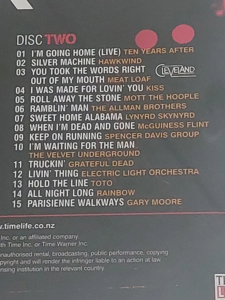 2x CD Compilation Various Masterpieces Rock Time Life 1 Black Sabbath Kiss Motör - Bild 4 von 4