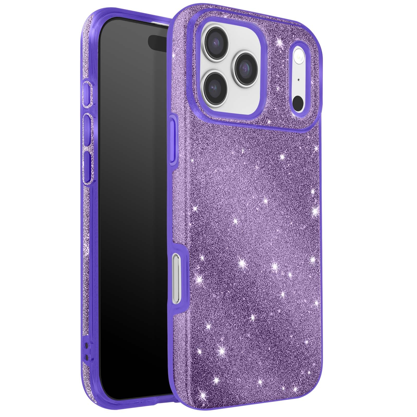 Coque iPhone 17 Pro Max Avizar protection silicone rigide paillettes