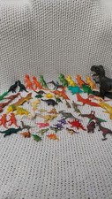 Mixed Lot Of 50 Dinosaurs Rubber PVC