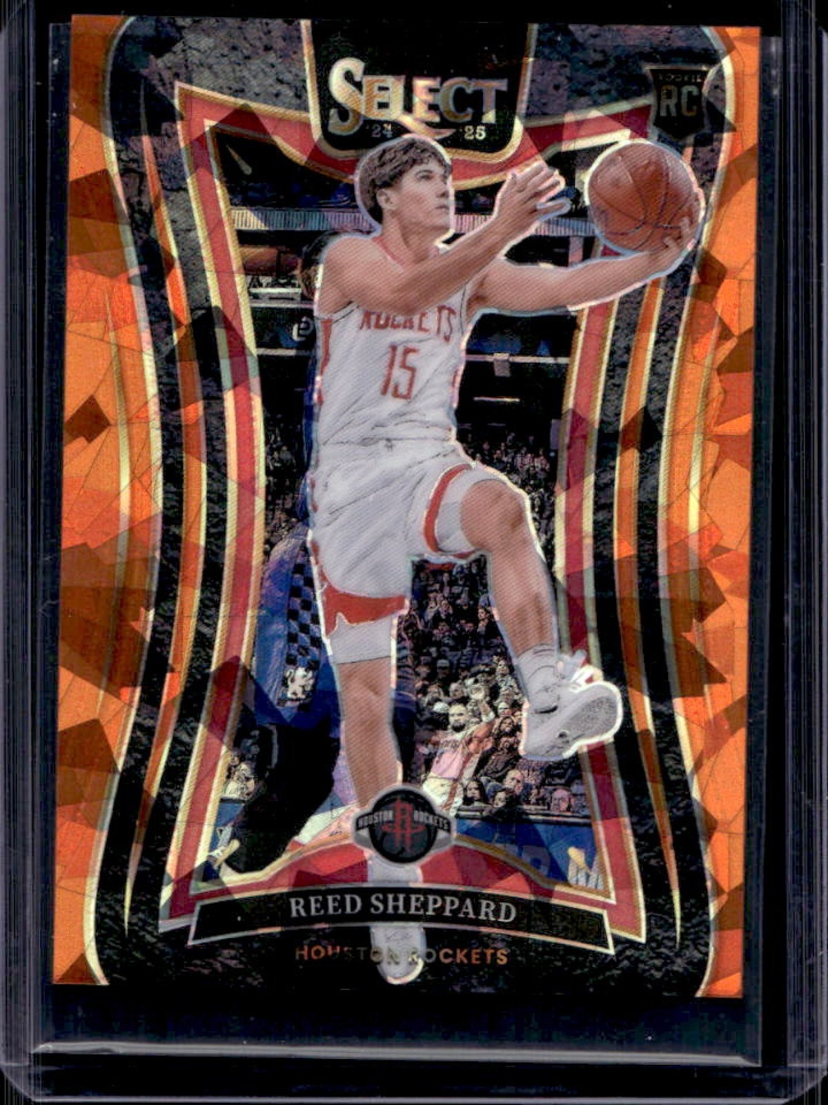 2024-25 Panini Select Reed Sheppard Mezzanine RC Orange Cracked Ice Prizm #/275