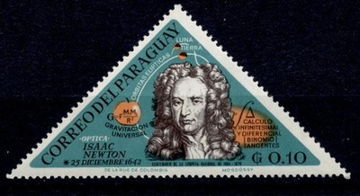 Astronom, Mathematiker, Physiker Isaac Newton. 1W. Paraguay 1965