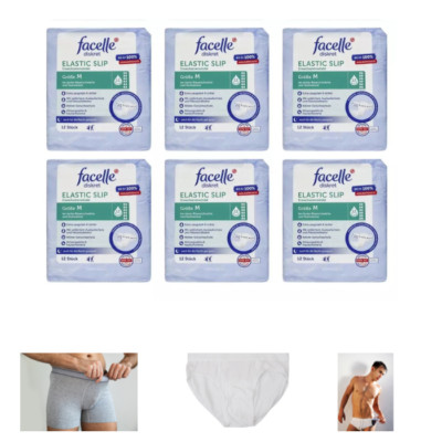 6 x 12 Stk | facelle diskret Elastic Slip Gr. M