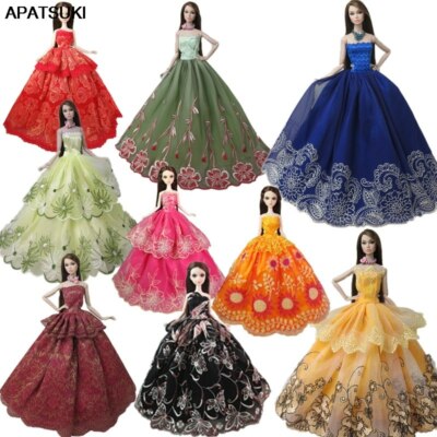 10pcs/lot Random Fashion Wedding Dress For 11.5'' Doll Clothes Gown Outfits 1/6
